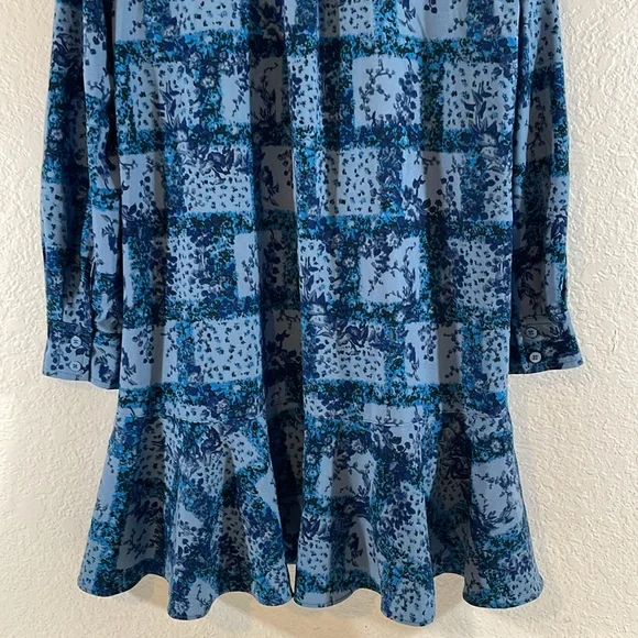 TUCKERNUCK Trellis Vine Crepe Callahan Shirt Dress With Pockets Size XS - Picture 9 of 14